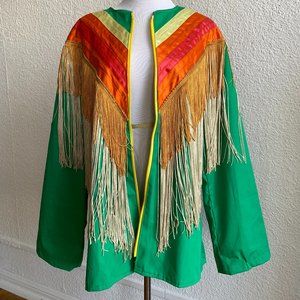 70'S FRINGE RAINBOW JACKET